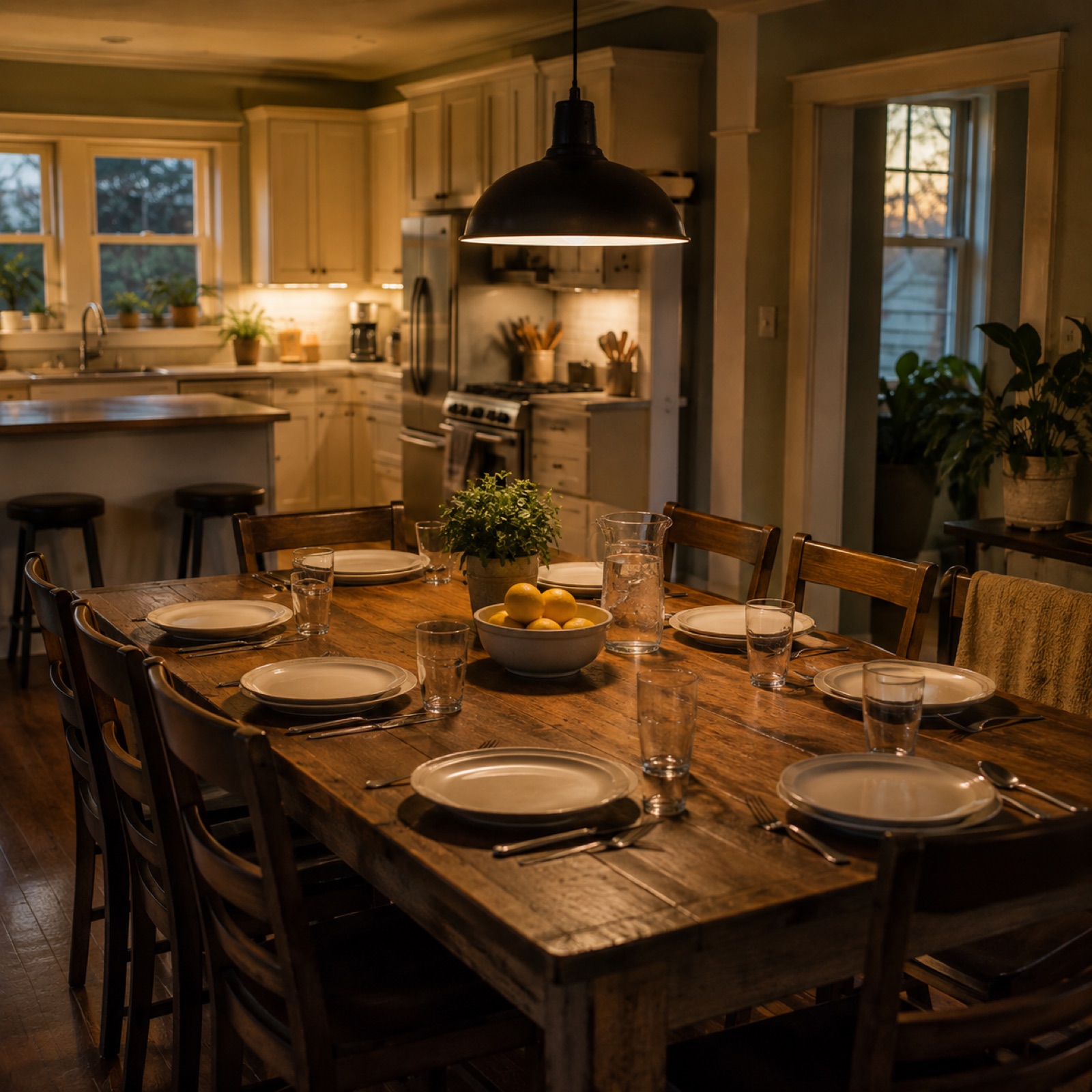 The shared kitchen