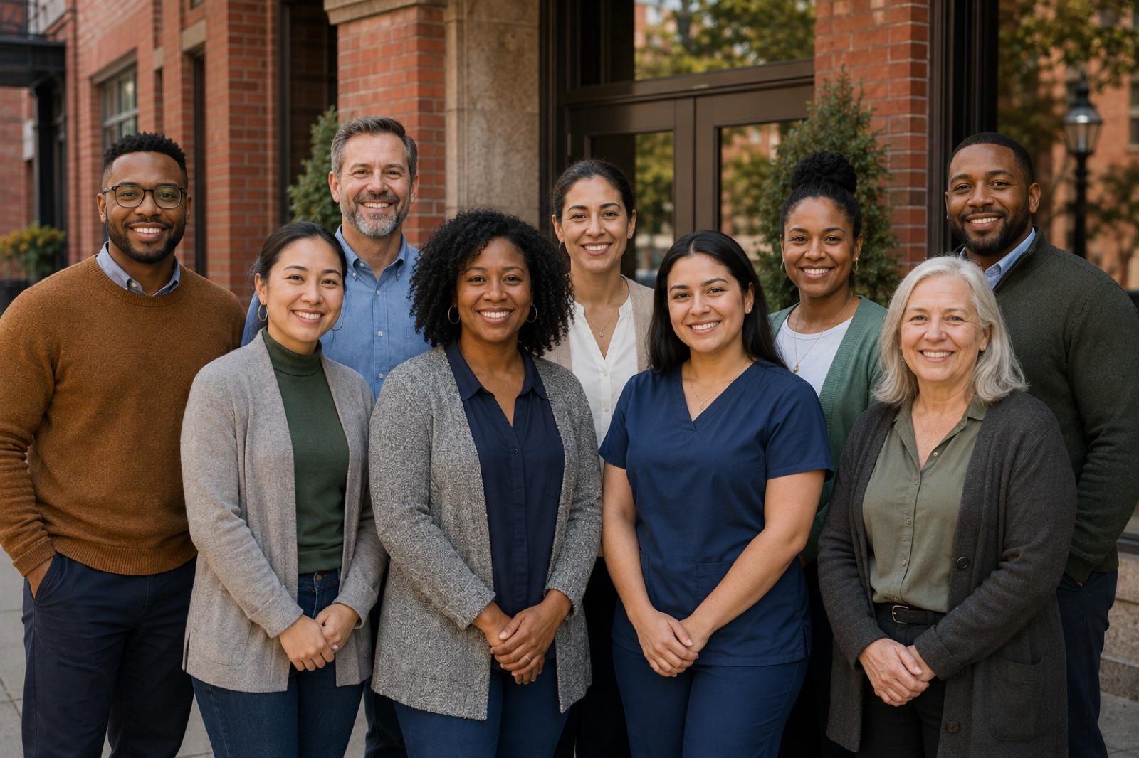 The Trinity Care team outside the Merrimack Street clinic